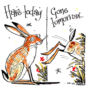 Hare Today - Gone Tomorrow Fabulous Leaving Card