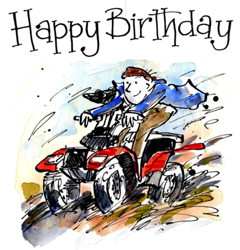 Quad Bike Off-Road Fun Birthday Card