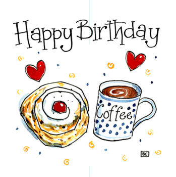 Coffee & Cake Break Birthday Card