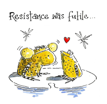 Funny Frog Valentine's Card - Resistance Is Futile