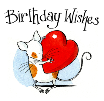 Mouse Birthday Card – Simple and Romantic Design