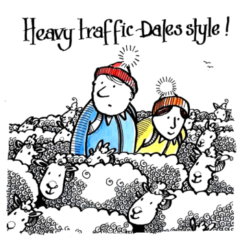 Heavy Traffic Dales Style Greeting Card -  Hiking & Walking Card Collection