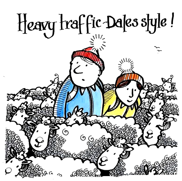 Heavy Traffic Dales Style Greeting Card -  Hiking & Walking Card Collection