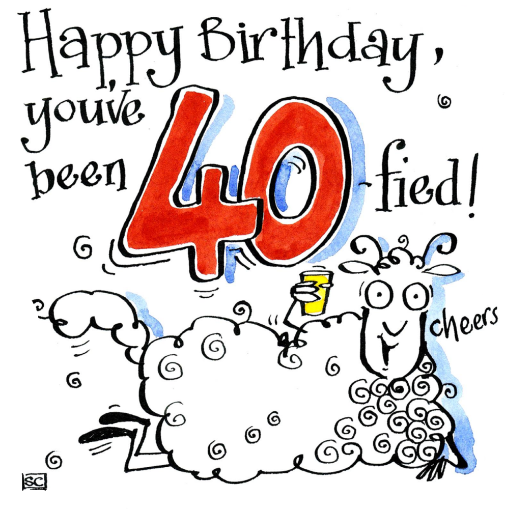 Happy 40th Birthday Card - A Sheepishly Hilarious Greeting