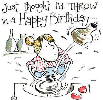 Funny Pottery Birthday Card for Her