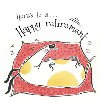Comical Dog Retirement Card - Here’s to a Happy Retirement!