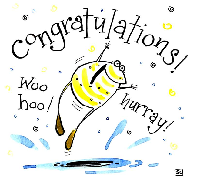Funny Frog Congratulations Card – for Exam Results or New Job