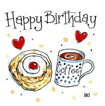 Coffee & Cake Break Birthday Card