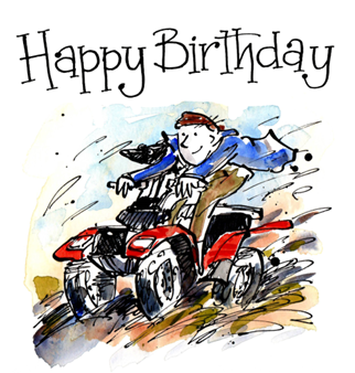 Quad Bike Off-Road Fun Birthday Card