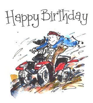 Quad Bike Off-Road Fun Birthday Card