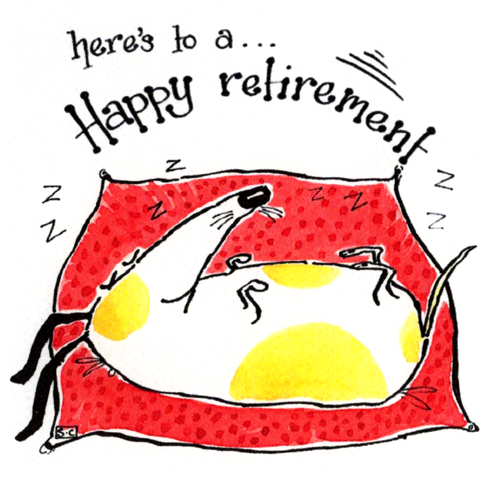Comical Dog Retirement Card - Here’s to a Happy Retirement!