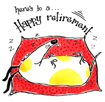 Comical Dog Retirement Card - Here&rsquo;s to a Happy Retirement!