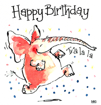 Elephant-Themed Birthday Card &ndash; A Jumbo-Sized Laugh