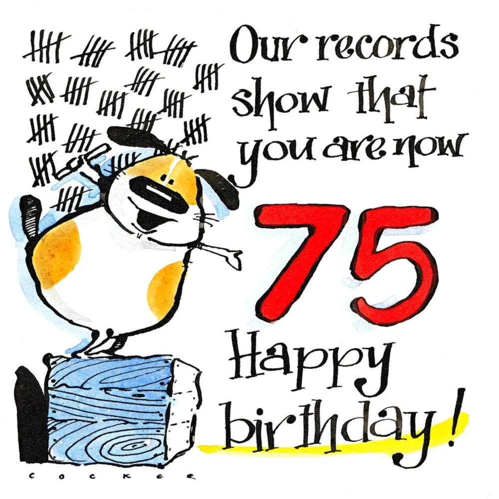 75TH BIRTHDAY CARDS