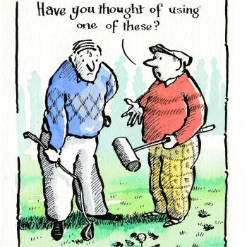 Croquet Golf - Funny Golf Card for Men