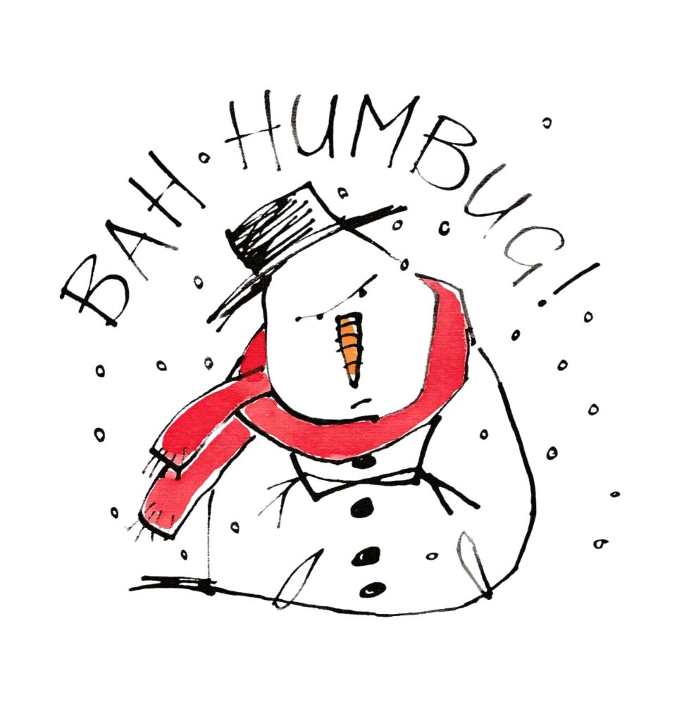 Humbug Snowman - The anti-Christmas card!
