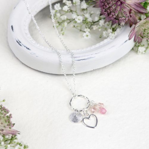 Blush pink 'elements' necklace