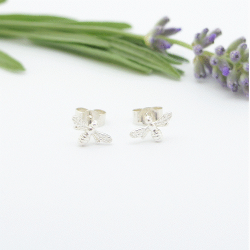 Sterling Silver Bee stud earrings