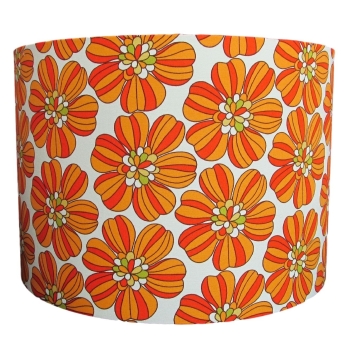 Retro orange flower lampshade
