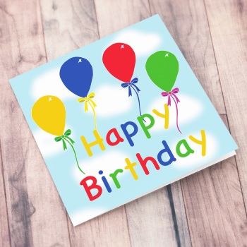 Balloon Happy Birthday Card