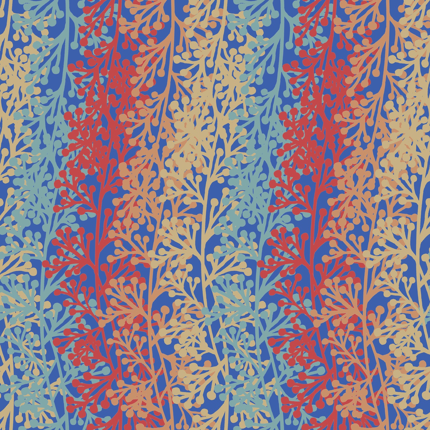 Floating Fronds fabric design