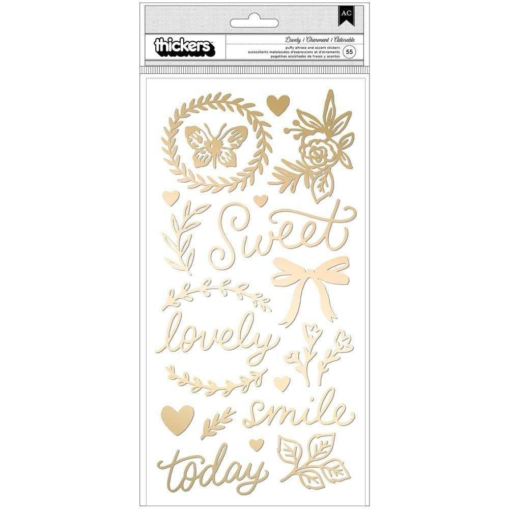 Lovely Gold Phrase Stickers