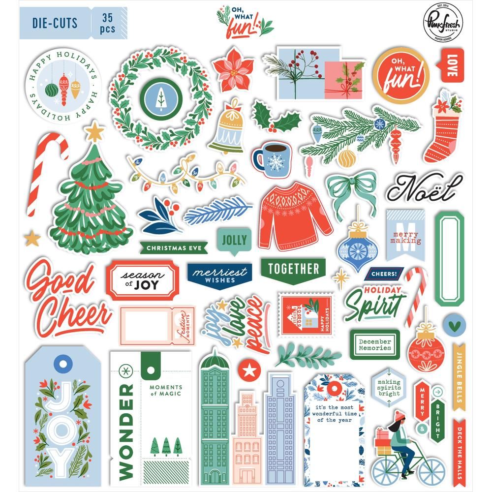 Oh What Fun Christmas Ephemera Die-cuts