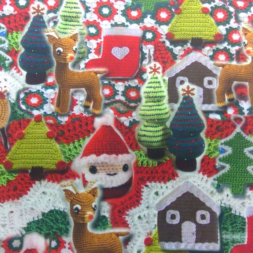 'CHRISTMAS KNITTING' CHRISTMAS FABRIC 