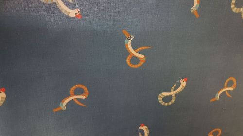 KATIA DARK TEAL GREEN SNAKE PARTY RAIN WATERPROOF FABRIC