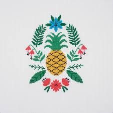 DMC CROSS-STITCH WITH PERLE COTTONS -'PINEAPPLE'