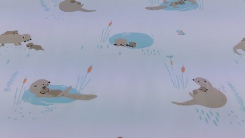 KATIA 'INTO THE RIVER' MUMMY AND BABY OTTER COTTON JERSEY