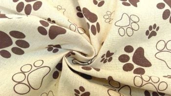 BROWN PAW LINEN STYLE CANVAS
