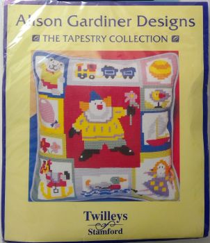 TWILLEYS OF STAMFORD- PRINTED TAPESTRY- ALISON GARDINER DESIGNS- 'CHILDRENS CUSHION'