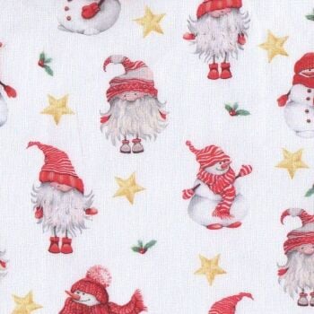 'CHRISTMAS GNOMES' - 100% COTTON