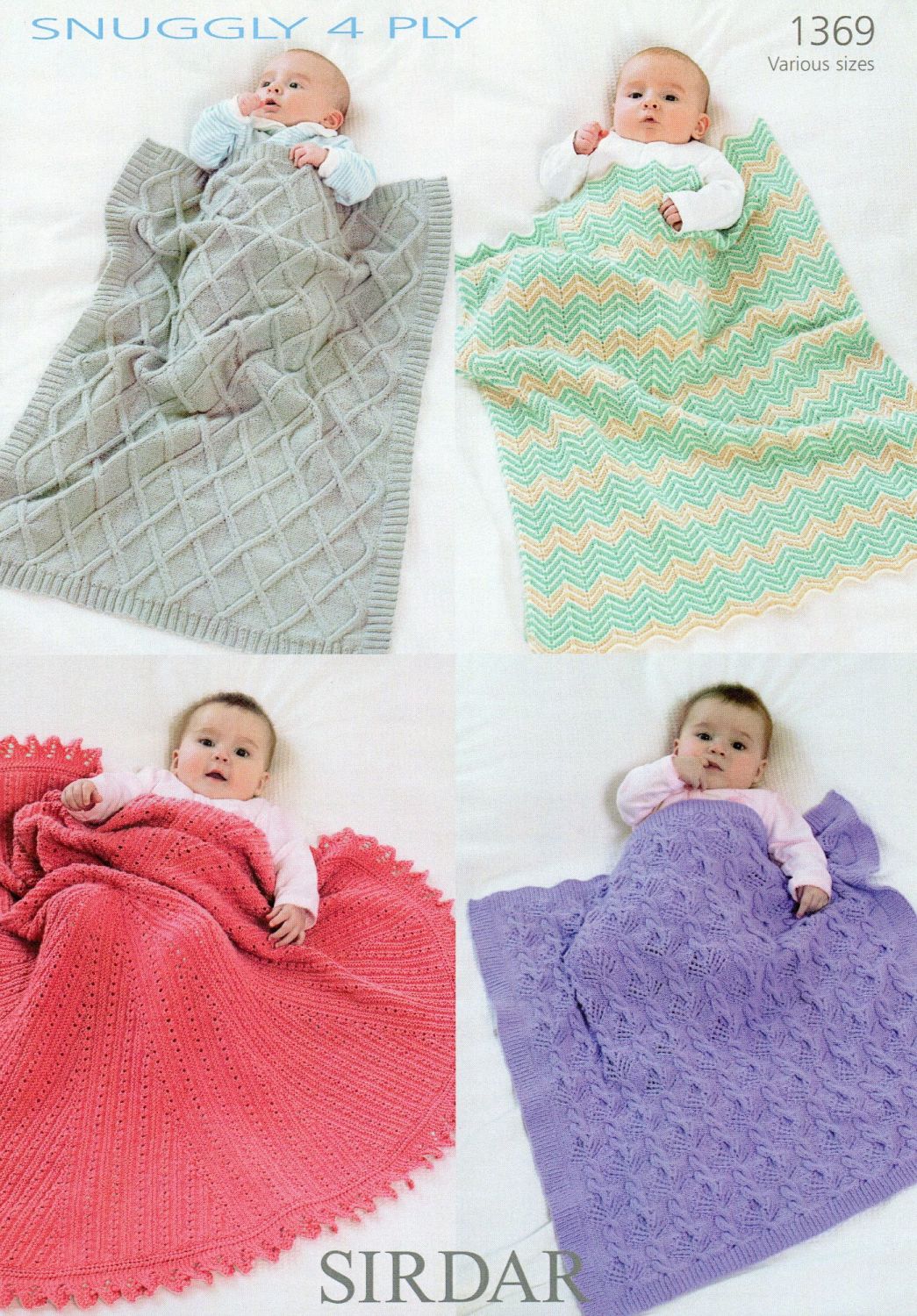 1369 - CIRCULAR SHAWL AND BLANKETS BY SIRDAR IN 4 PLY