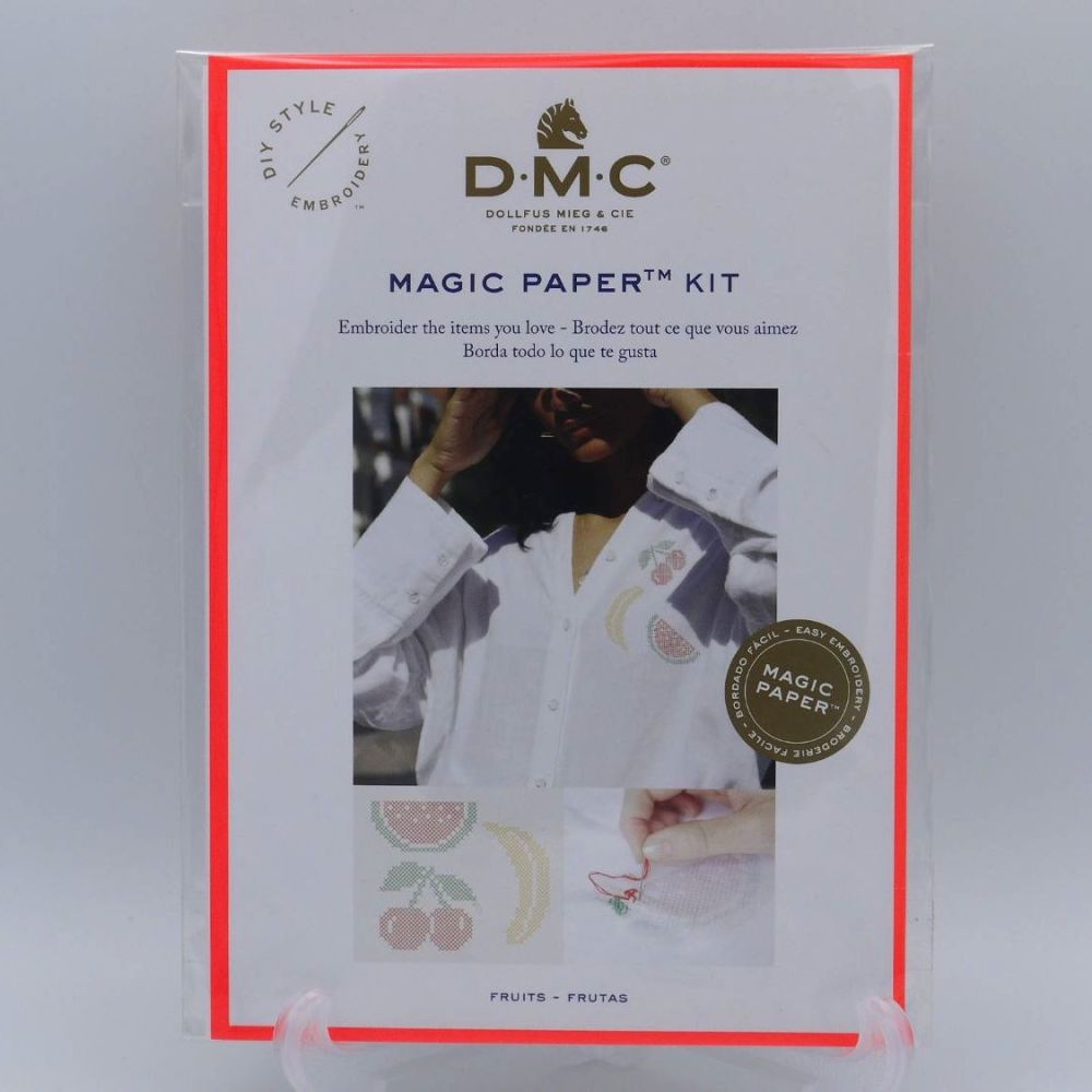 DMC MAGIC PAPER KIT- 'CROSS-STITCHED FRUITS'
