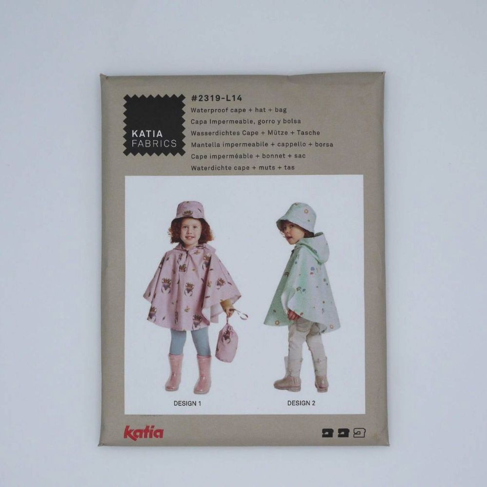 CHILDRENS WATERPROOF CAPE, HAT AND BAG PATTERN #2319-L14, DRESSMAKING PATT