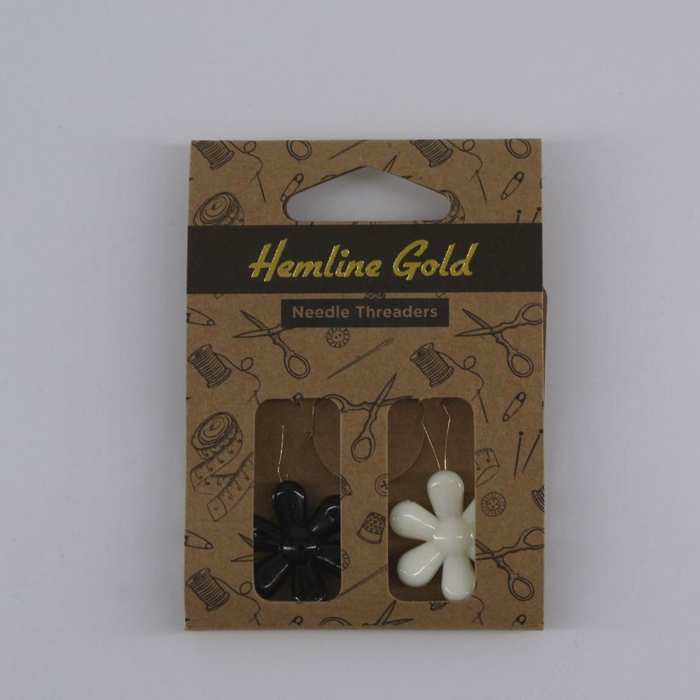 FLOWER NEEDLE THREADERS BY HEMLINE GOLD