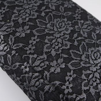 BLACK LACE WITH SILVER DETAIL