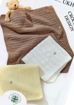 UKHKA247 BABY BLANKET BY UK HAND KNITTING