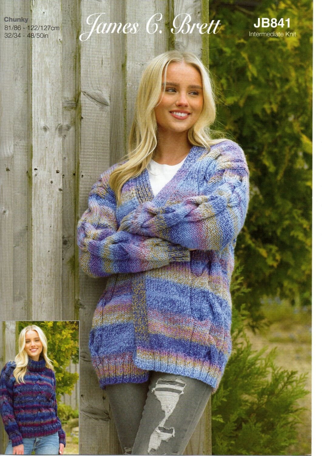 JB841 SWEATER AND CARDIGAN BY JAMES BRETT