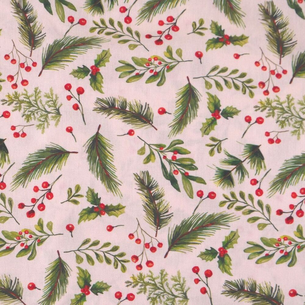 'EVERGREEN CHRISTMAS' - 100% COTTON