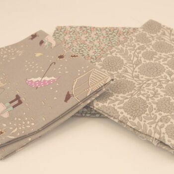 'GREY WINDY DAYS' - 100% COTTON - TILDA FABRIC FAT QUARTER BUNDLE