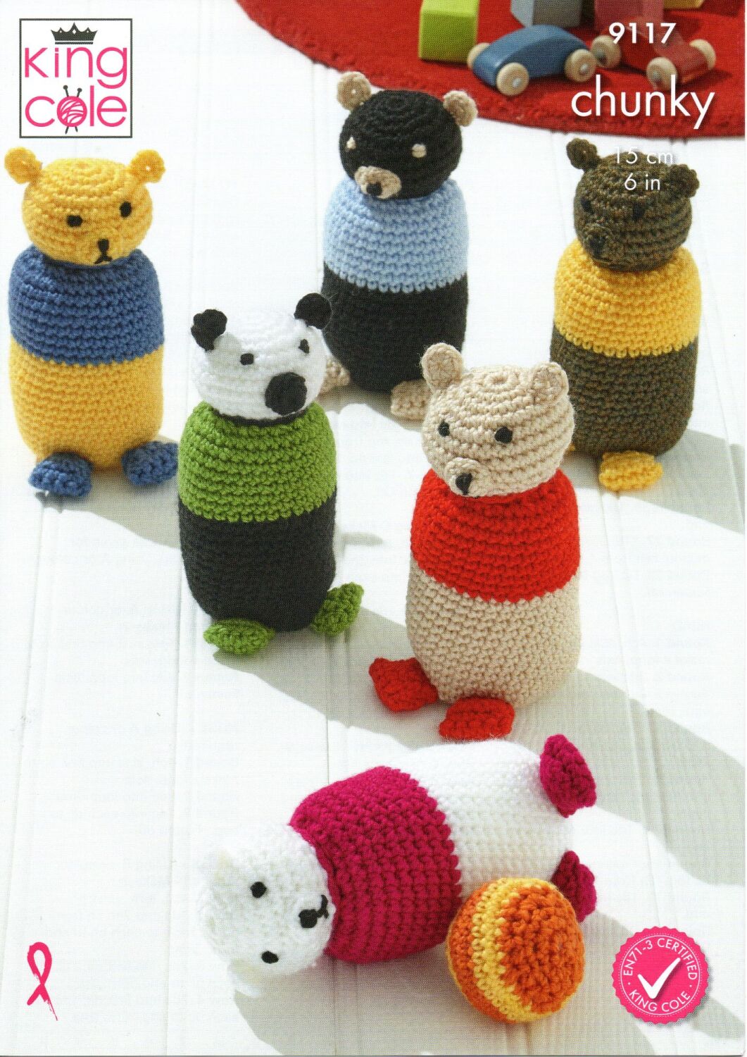 9117 CROCHET INDOOR SKITTLES BY KING COLE
