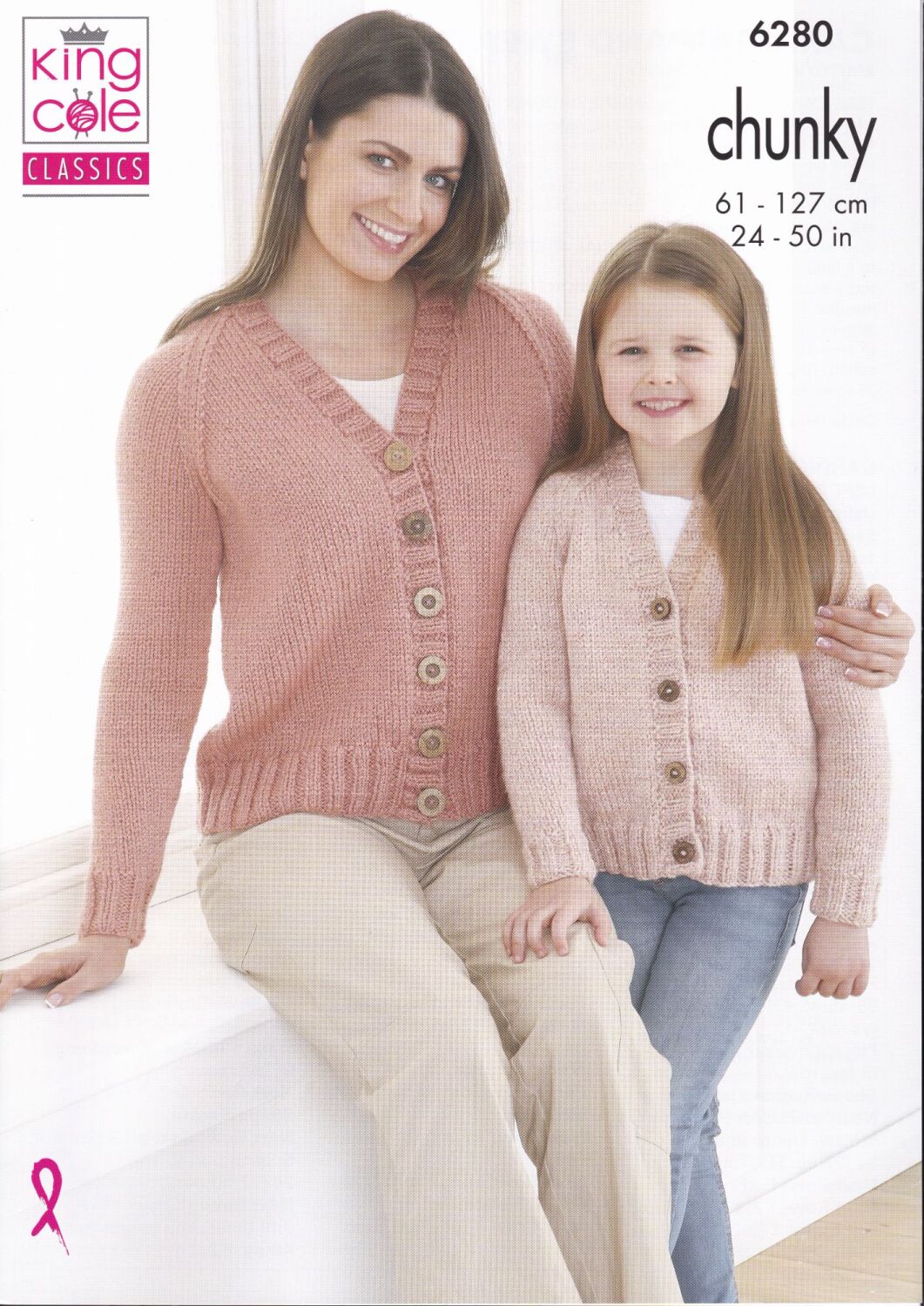 6280 CARDIGAN AND SWEATER KNITTING PATTERN BY KING COLE