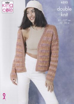 6353 CARDIGANS KNITTING PATTERN BY KING COLE