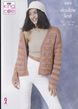 6353 CARDIGANS KNITTING PATTERN BY KING COLE