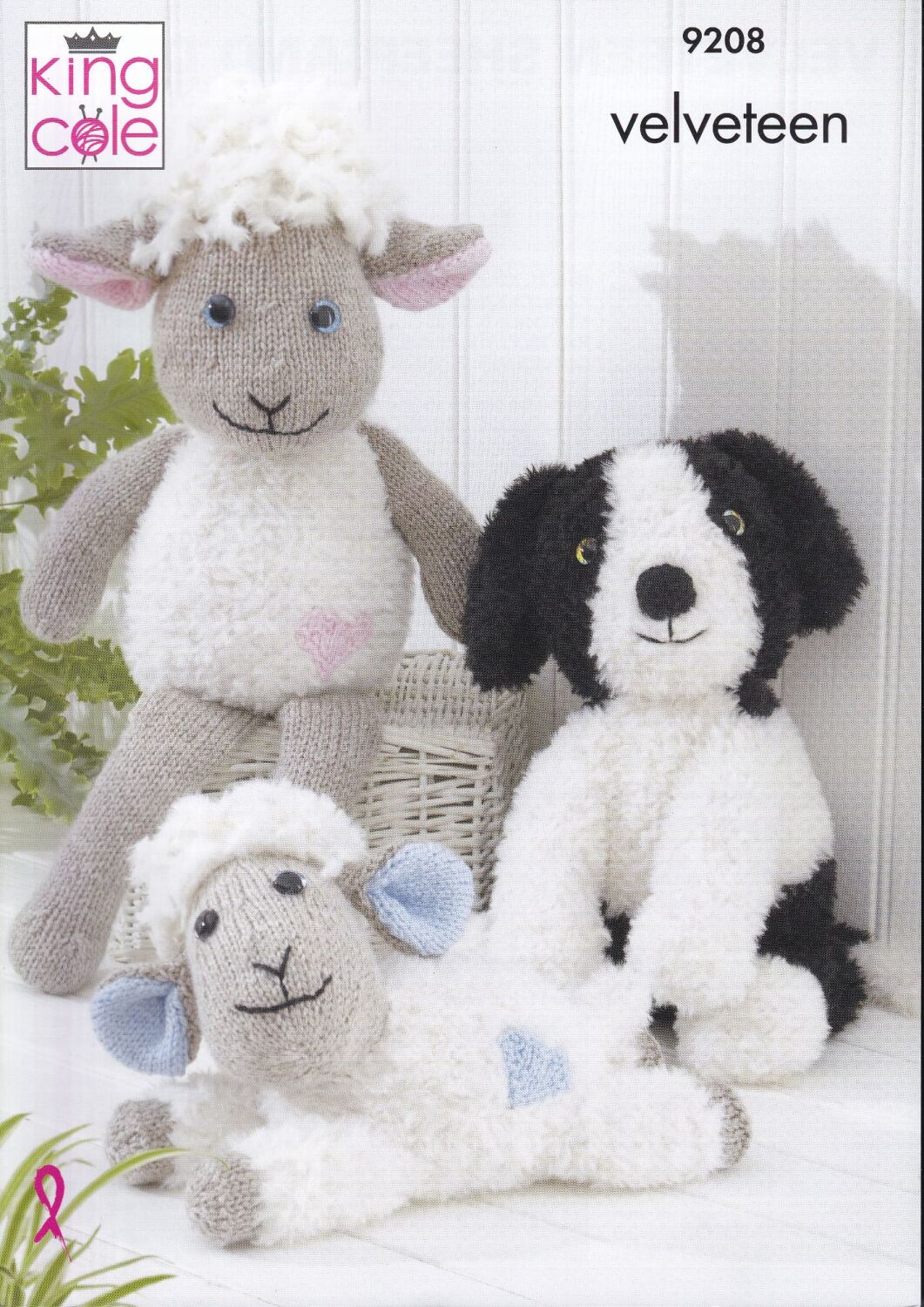 9208 VELVETEEN SHEEP AND DOG KNITTING PATTERN BY KING COLE