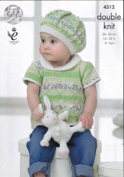 4312 BABY SET KNITTING PATTERN BY KING COLE