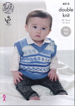 4515 SLIPOVERS KNITTING PATTERN BY KING COLE